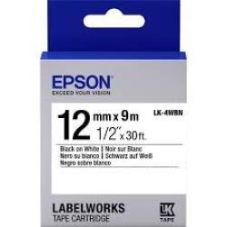 Epson C53S654021 (LK-4WBN) Beyaz Üzerine Siyah Orj