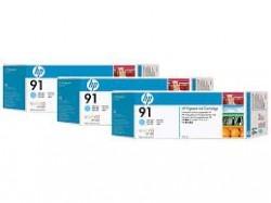 HP C9486A (91) Light Cyan Original Plotter Cartridge 3 packs - Designjet Z6100