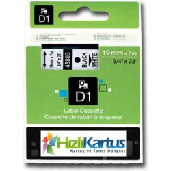 Dymo D1 45808 Sarı Üzerine Siyah Muadil Etiket Şer