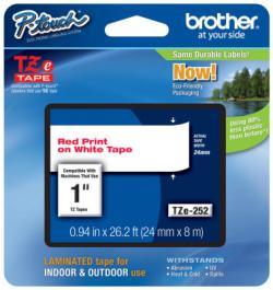 Bruder TZE-252 (24MM) Red Laminated Tag