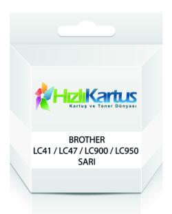 Brother LC41 / LC47 / LC900 / LC950 Sarı Muadil Ka