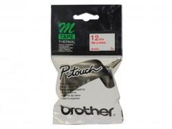 Brother M-K232 Beyaz Üzerine Kırmızı P-Touch Etike