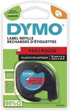 Dymo S0721630 Roter LetraTag Kunststoffstreifen 12mm