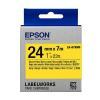 Epson C53S656021 (LK-6YBVN) Original Black Label Ribbon on Yellow - LW-600P