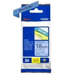 Brother TZE-541 Blue on Black Laminated Original Label 18mm x 8m - PT-400