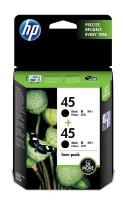 E - HP CC625AA (51645A) Dual Pack Schwarz Originale Tintenpatrone - DeskJet 712 (Ex)