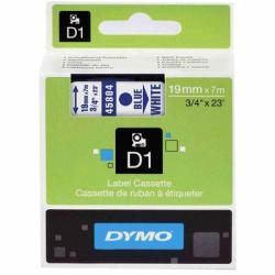 Dymo 45804 D1 White-Blue Replacement Strip 19mm x 7m
