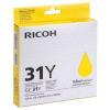 Ricoh GC-31 Yellow Original Cartridge (405691) GXe3300N, GXe3350N, GXe5550N, GXe7770N