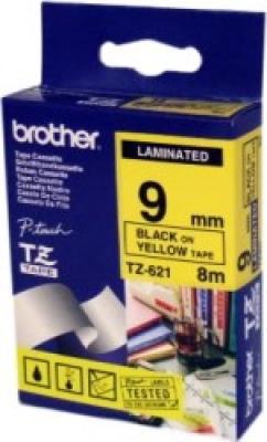 Brother TZ-621 9mm Sarı Üzerine Siyah Etiket Şerid