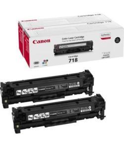 Canon CRG-718BK Schwarzer Orjintoner 2 Pack-LB
