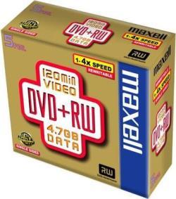 Maxell DVD-RW 4.7GB 1-4X 5li Paket Yeniden Yazıla