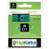 Dymo D1 45809 Black On Green Compatible Label Strip 19mm x 7m