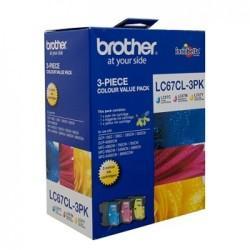 Brother  LC67CL 3lü Paket Renkli Orjinal Kartuş -