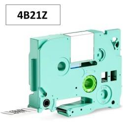 AIMO 4B21Z Beyaz Üzerine Siyah Etiket Şeridi 18mm