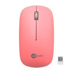 Lenovo Lecoo WS214 Wireless 1200DPI 3 Button Pink Optical Slient Mouse