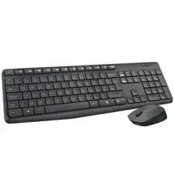 Logitech MK235 (920-007925) Kabellose schwarze Q-Tastatur.