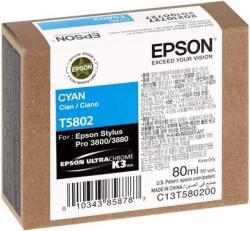 Epson C13T580200 (T5802) Cyan Original Ink - Stylus Pro 3800