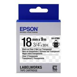Epson LK-5TBN C53S655008 Black Original Label Strip On Transparent LW-400, LW-600P, LW-K400, LW-700