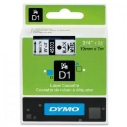 Dymo D1 Yedek Şerit (45803) 19mm x 7m Beyaz/Siyah