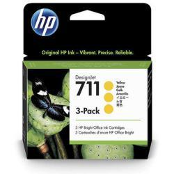 HP CZ136A (711) Sarı Orjinal Kartuş 3lü Paket - De