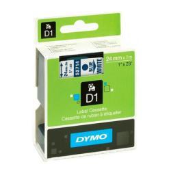 Dymo D1 53714 White Blue Replacement Strip 24mm x 7m - S0720940
