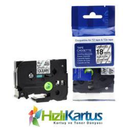 Brother TZE-141 Black Compatible Label Strip on Transparent 18mm x 8m - PT-1300