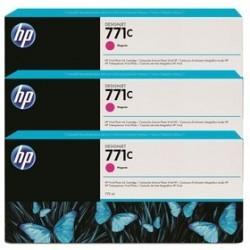 HP B6Y33A (771C) Kırmızı 3lü Plotter Kartuşu - Des
