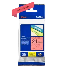 Brother TZE-451 Kırmızı Üzerine Siyah Orjinal Etik