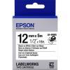 Epson LK-4WBQ Schwarz - Weiß, Originaletikett (12mm x