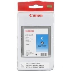 Canon PFI-102C (0896B001) Cyan Original Cartridge - IPF500 / IPF600 / IPF700 (U)