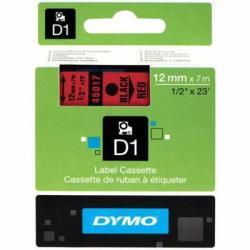 Dymo 45017 Red-Black D1 Replacement Strip (12 mm x 7 m)