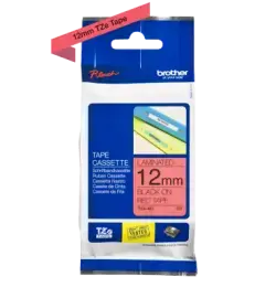 Brother TZe-431 (12mm) Kırmızı Üzerine Siyah Lamin