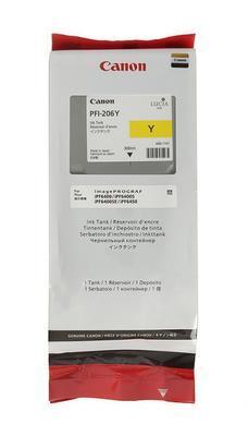 Canon PFI-206Y (5306B001) Yellow Original Cartridge - iPF6400 / iPF6450