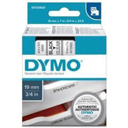 Dymo 45800 Clear Black D1 Replacement Strip 19mm x 7m
