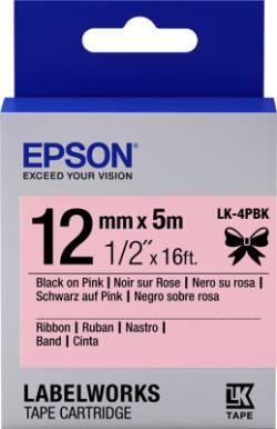 Epson C53S654031 (LK-4PBK) Pembe Üzerine Siyah Orj
