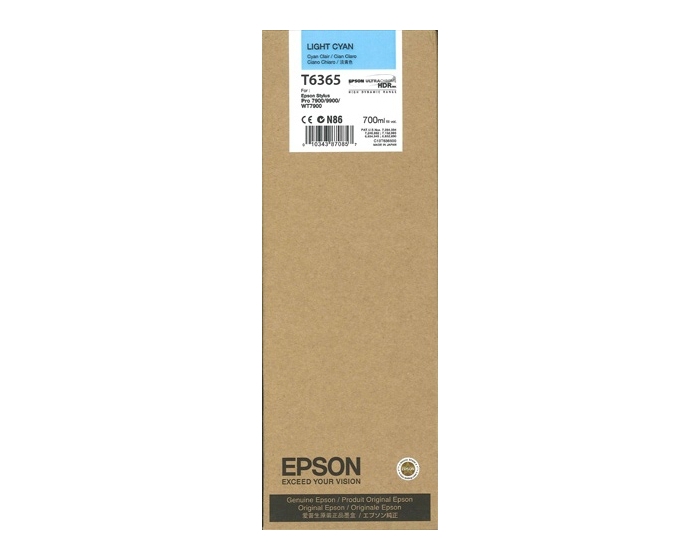 Epson C13T636500 (T6365) Original-Tintenpatrone, Hellblau.