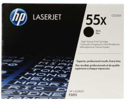 HP CE255X (55X) Black Original Toner Cartridge - Laserjet P3015 (C)