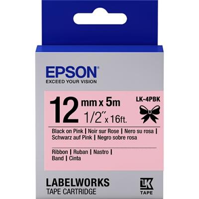 Epson LK-4PBK C53S654013 Pembe Üzerine Siyah Orjin