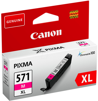 Canon CLI-571XL M (0333C001) High Yield Magenta Original Cartridge - MG5700 / MG6800