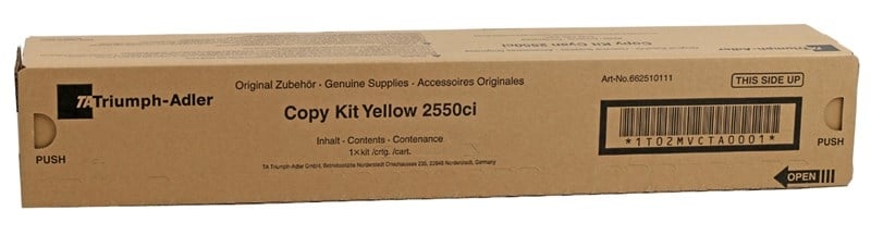 Triumph Adler 662510016 Yellow Original Toner - 2550ci