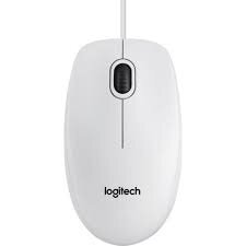 Logitech B100 (910-003360) Weißer optisch verdrahteter Mund