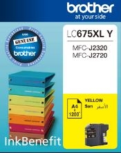 Brother LC675XLY High Yield Yellow Original Cartridge - MFC-J2720 / MFC-J2320
