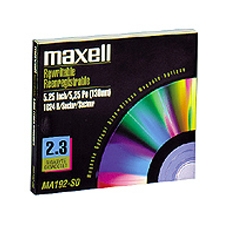 Maxell 5.25 2.3 GB Manyetik Optik Disk 130mm (MO23