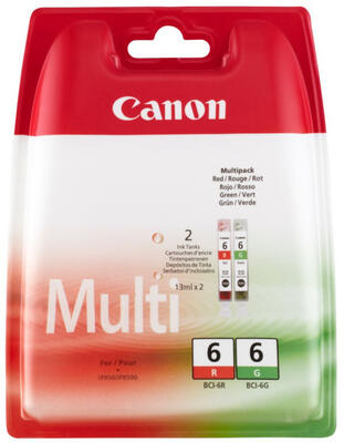 Canon BCI-6R / BCI-6G (8891A010AA) Duo Pack Original Cartridge - BJC-8200