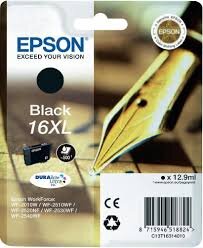 Epson C13T16314020 (16XL) Schwarze Orjinalpatrone — W