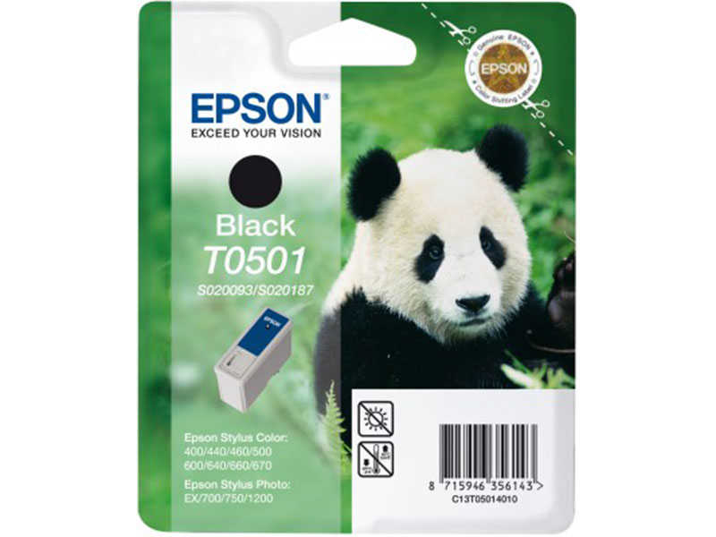 Epson S020093 T0501 Schwarze Originalpatrone.