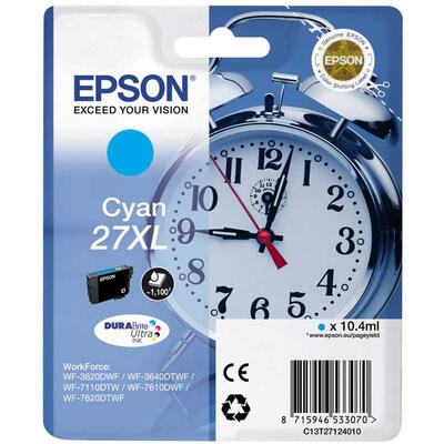 Epson C13T27124020 (27XL) Cyan Original Ink - WF-3620