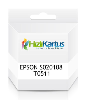 Epson S020108 (T0511) Siyah Muadil Kartuş - Stylus