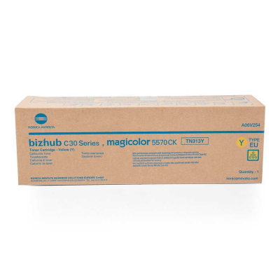 Konica Minolta TN-313Y (A06V254) Yellow Original Toner - C30P / C31P
