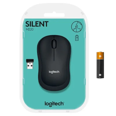 Logitech (910-004878) M220 Quiet Charcoal Wireless Mouse